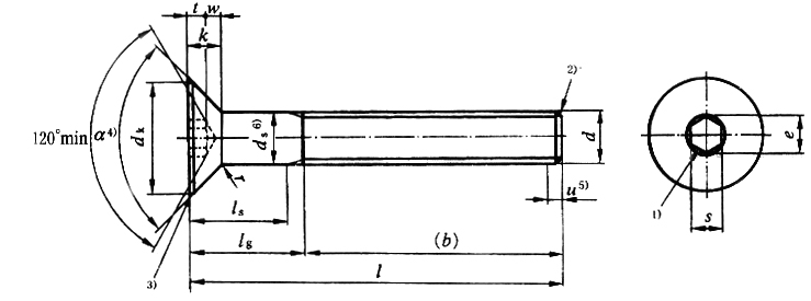 國標號gb/70.3-2000內(nèi)六角沉頭螺絲，